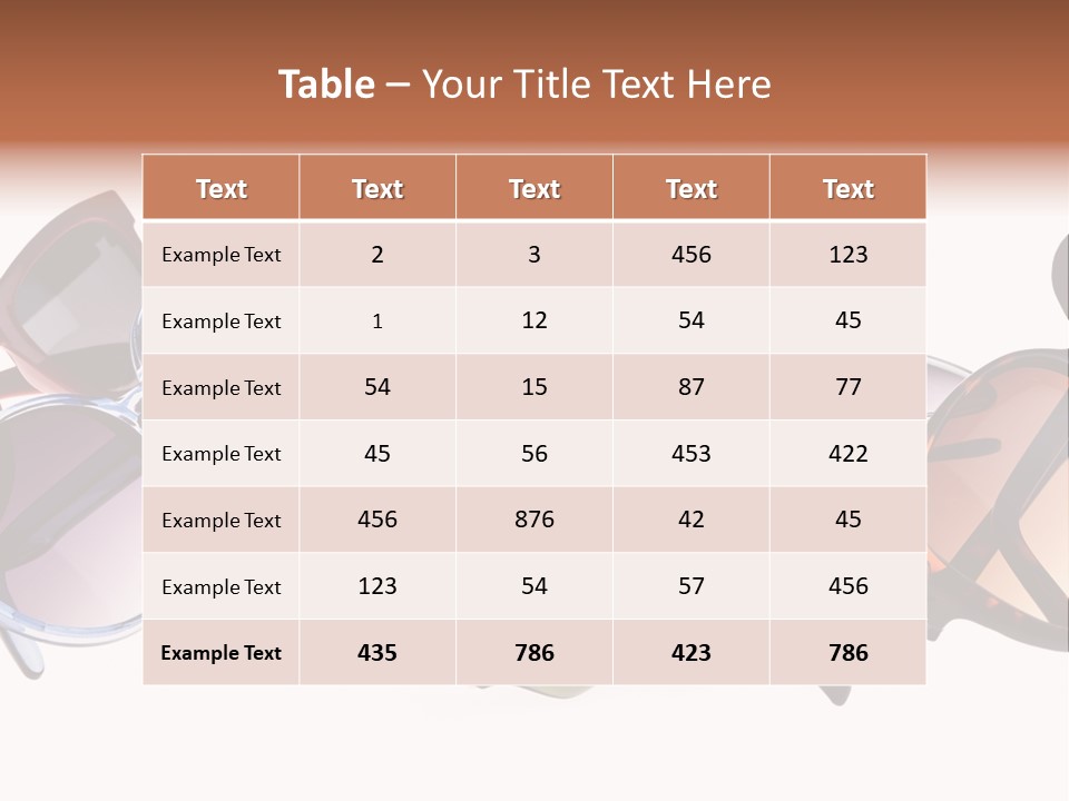 Fashionable Eyewear Row PowerPoint Template