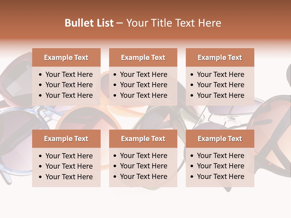 Fashionable Eyewear Row PowerPoint Template