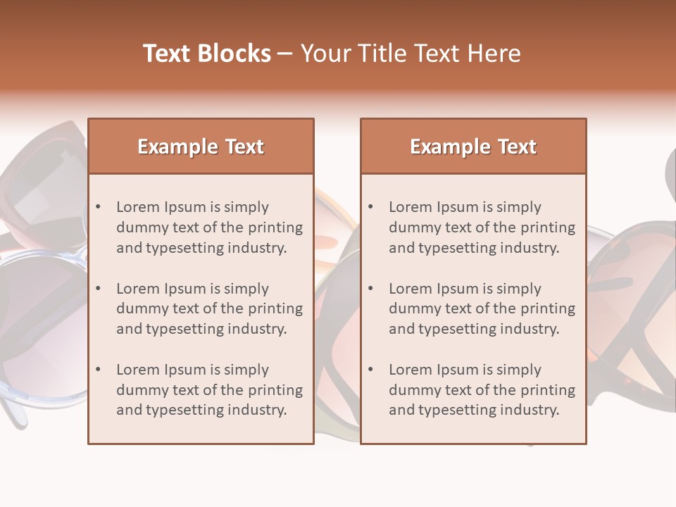Fashionable Eyewear Row PowerPoint Template