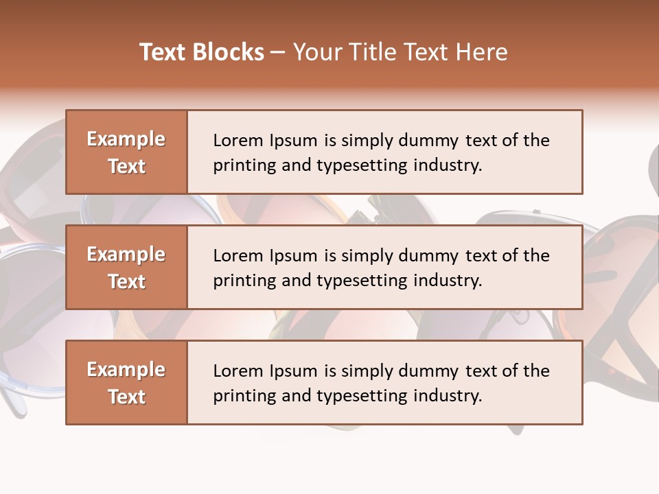 Fashionable Eyewear Row PowerPoint Template