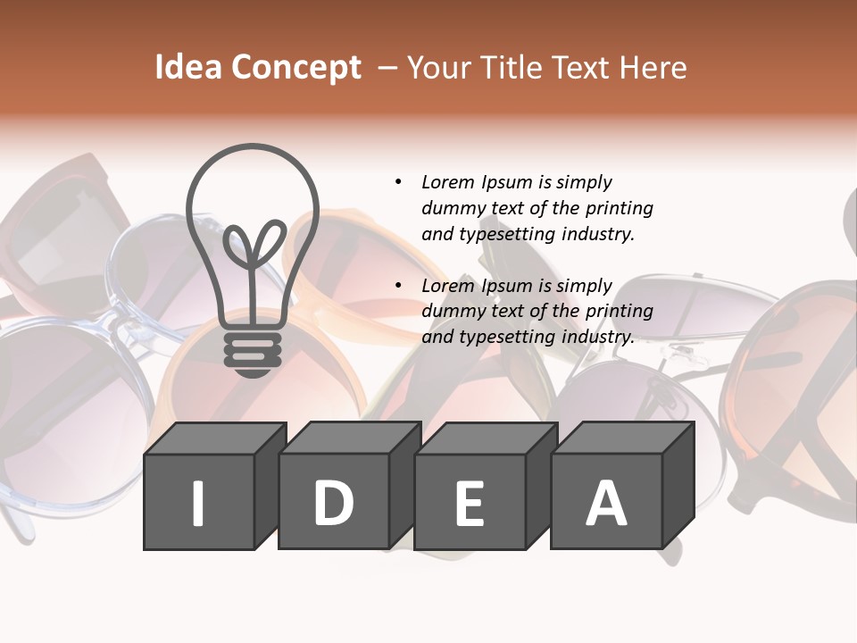 Fashionable Eyewear Row PowerPoint Template