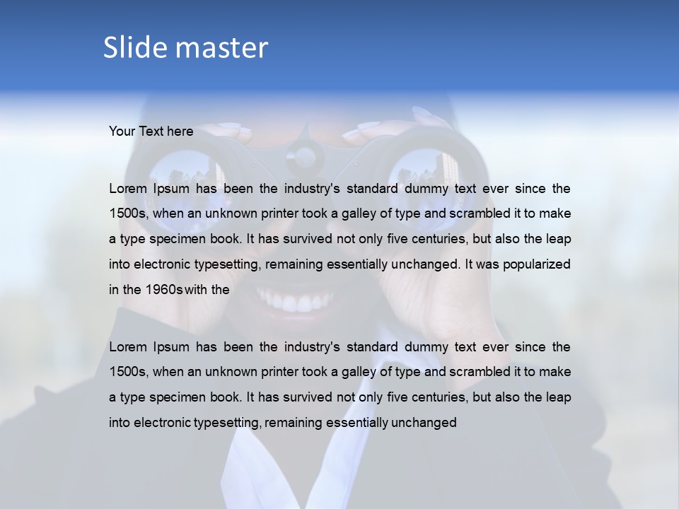 Businesswoman Finance Conceptual PowerPoint Template