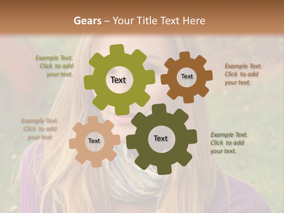 People Season Caucasian PowerPoint Template