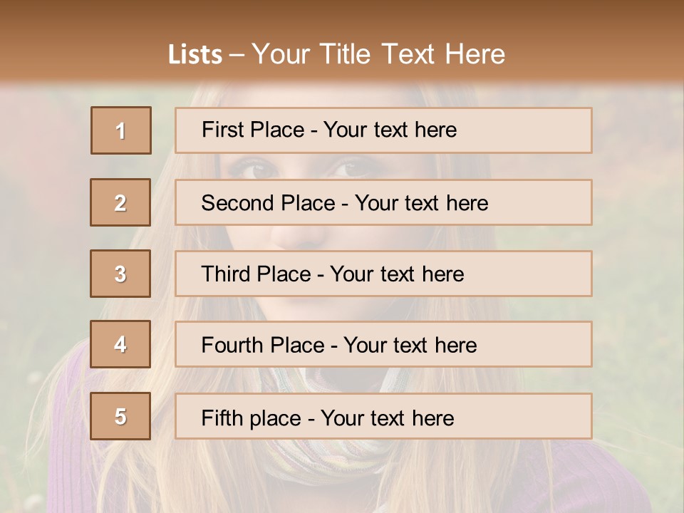 People Season Caucasian PowerPoint Template