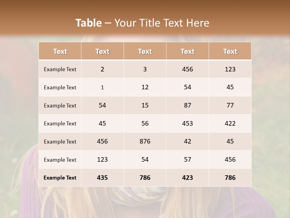 People Season Caucasian PowerPoint Template