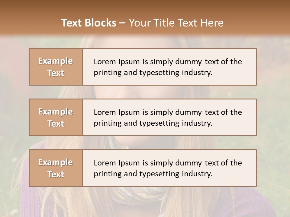 People Season Caucasian PowerPoint Template