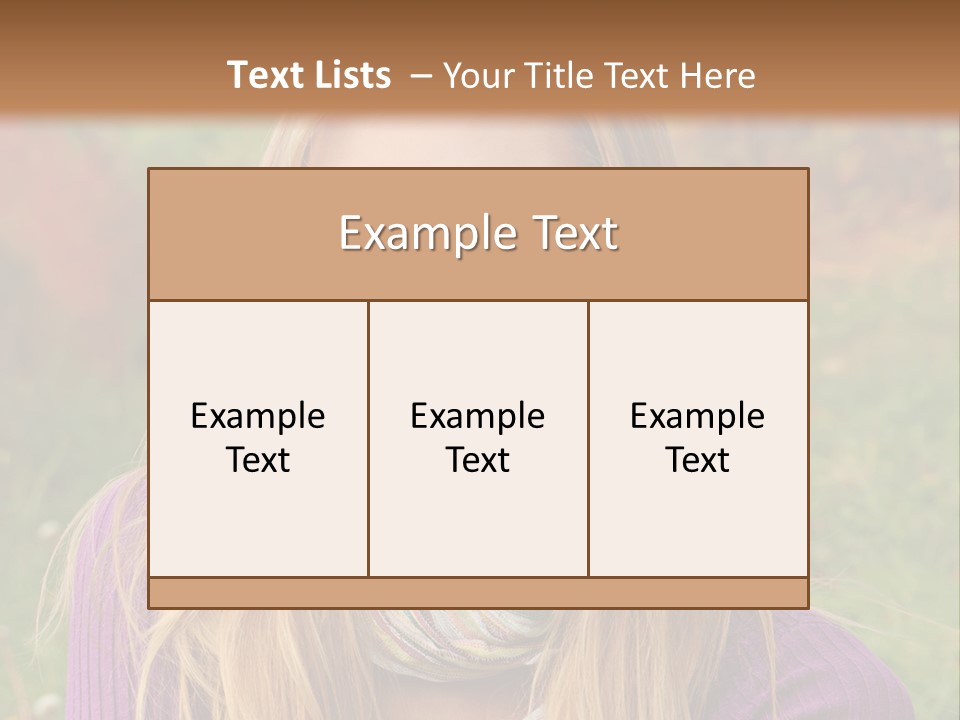 People Season Caucasian PowerPoint Template