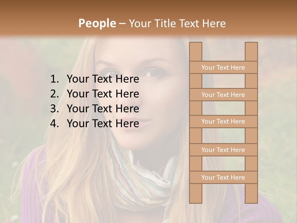People Season Caucasian PowerPoint Template