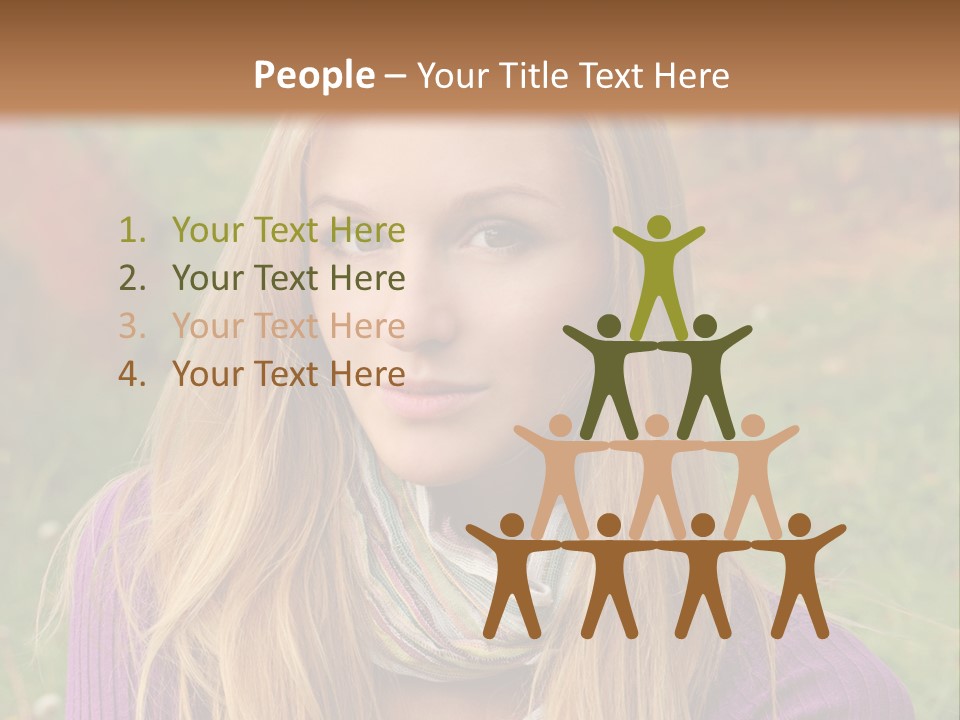 People Season Caucasian PowerPoint Template