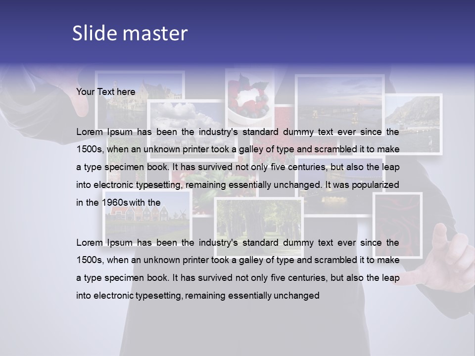 Concept Tablet Hand PowerPoint Template