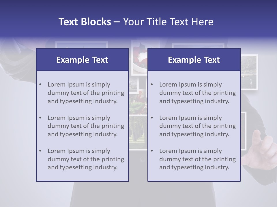 Concept Tablet Hand PowerPoint Template