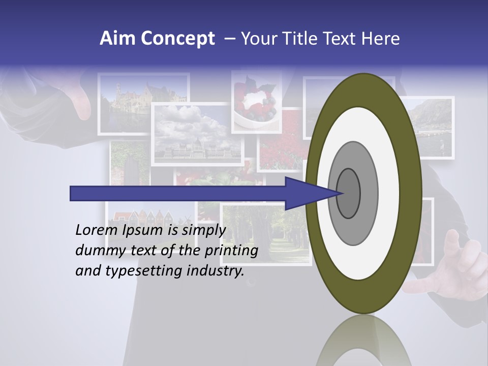 Concept Tablet Hand PowerPoint Template