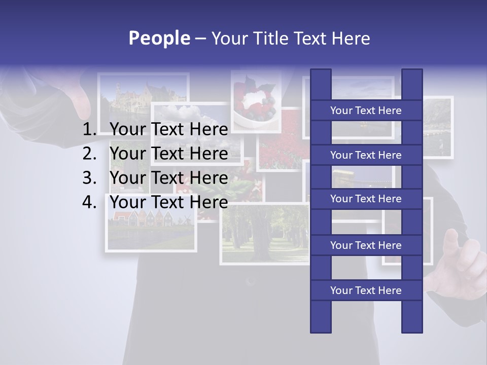 Concept Tablet Hand PowerPoint Template