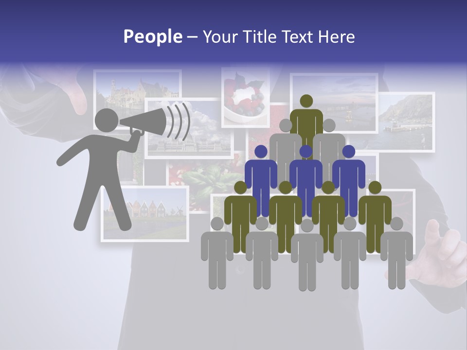 Concept Tablet Hand PowerPoint Template