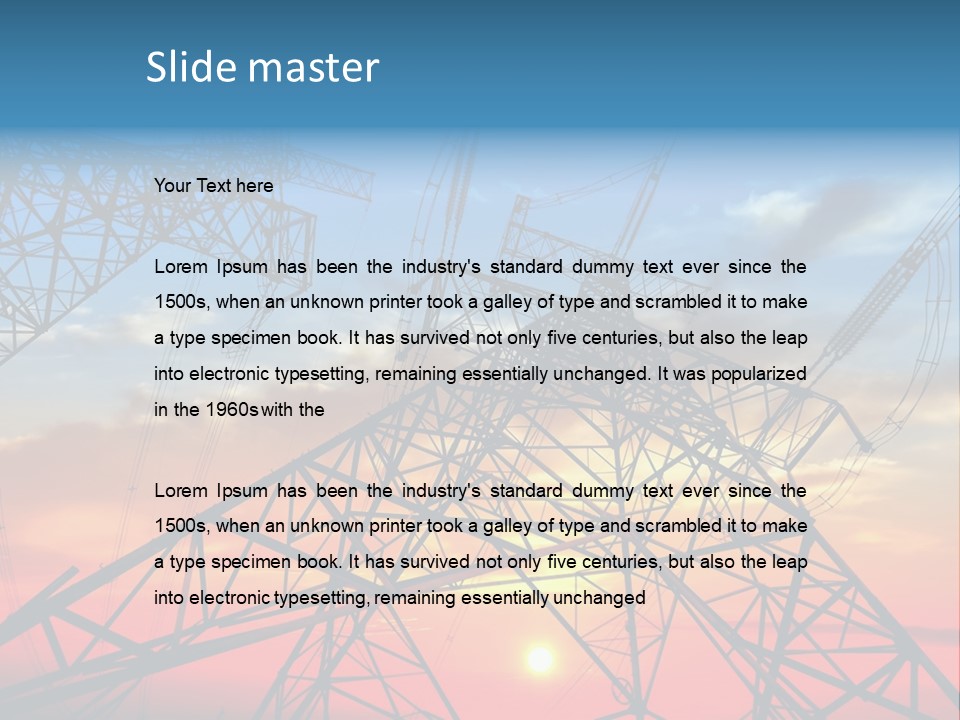 Engine Metal Grid PowerPoint Template