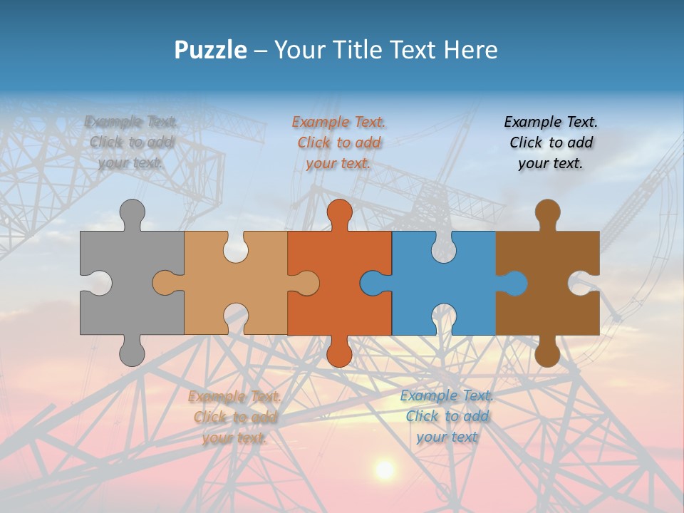 Engine Metal Grid PowerPoint Template