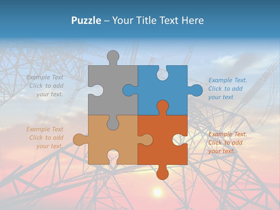 Engine Metal Grid PowerPoint Template