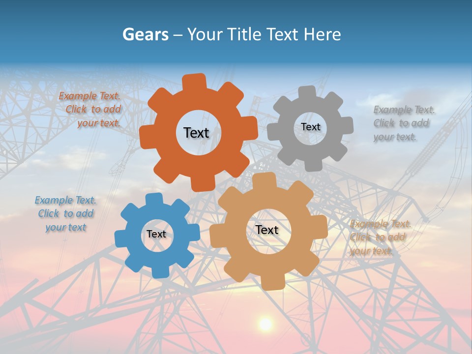Engine Metal Grid PowerPoint Template