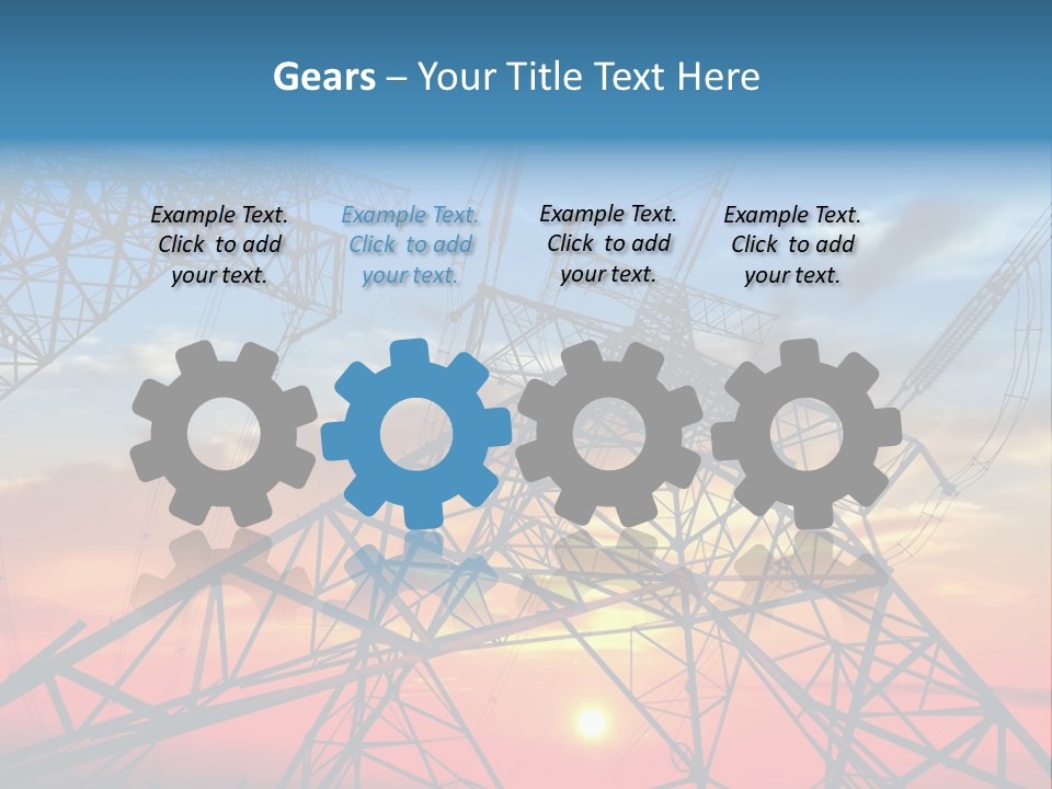 Engine Metal Grid PowerPoint Template