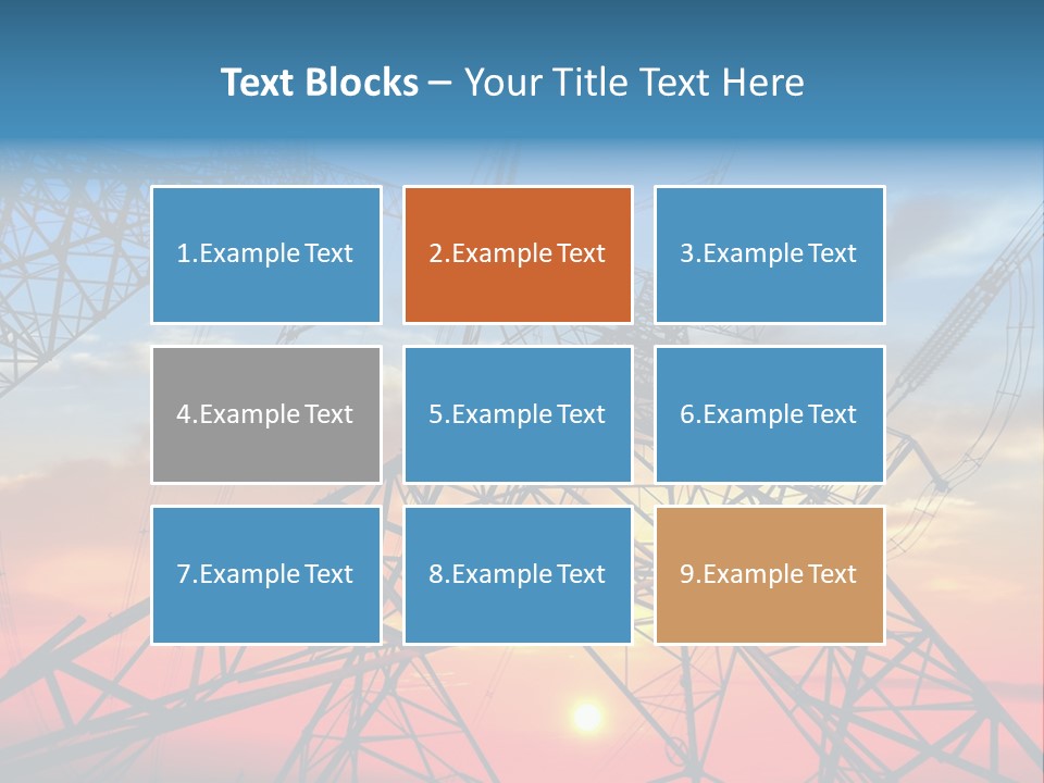 Engine Metal Grid PowerPoint Template