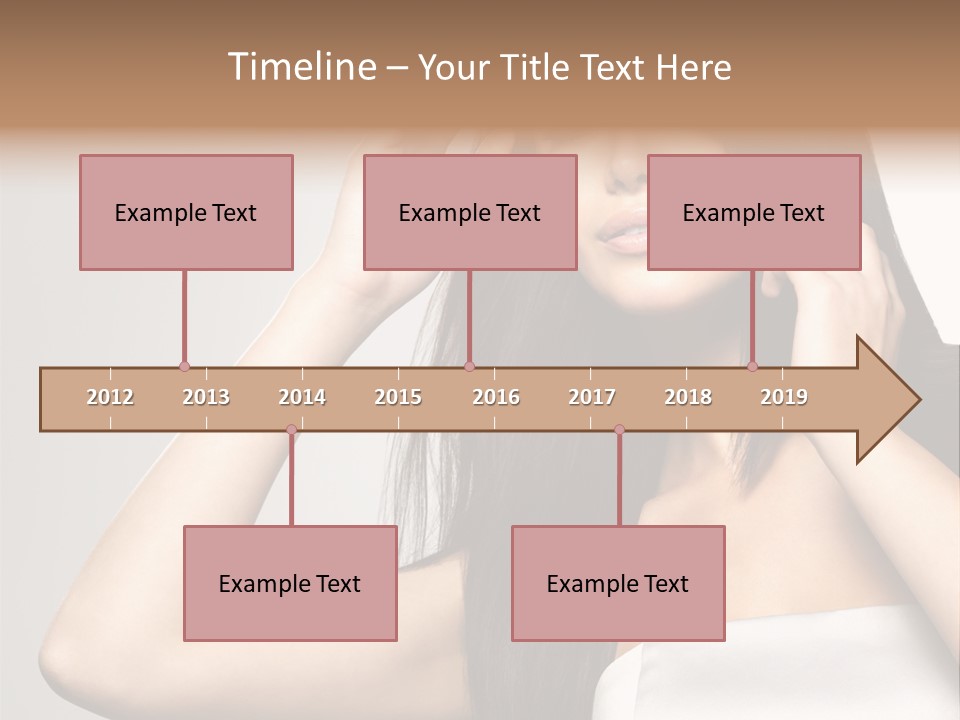 Glossy Gray Background Straight Hair PowerPoint Template