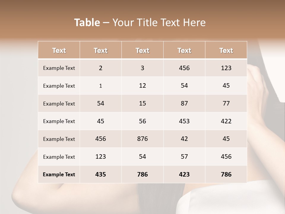 Glossy Gray Background Straight Hair PowerPoint Template