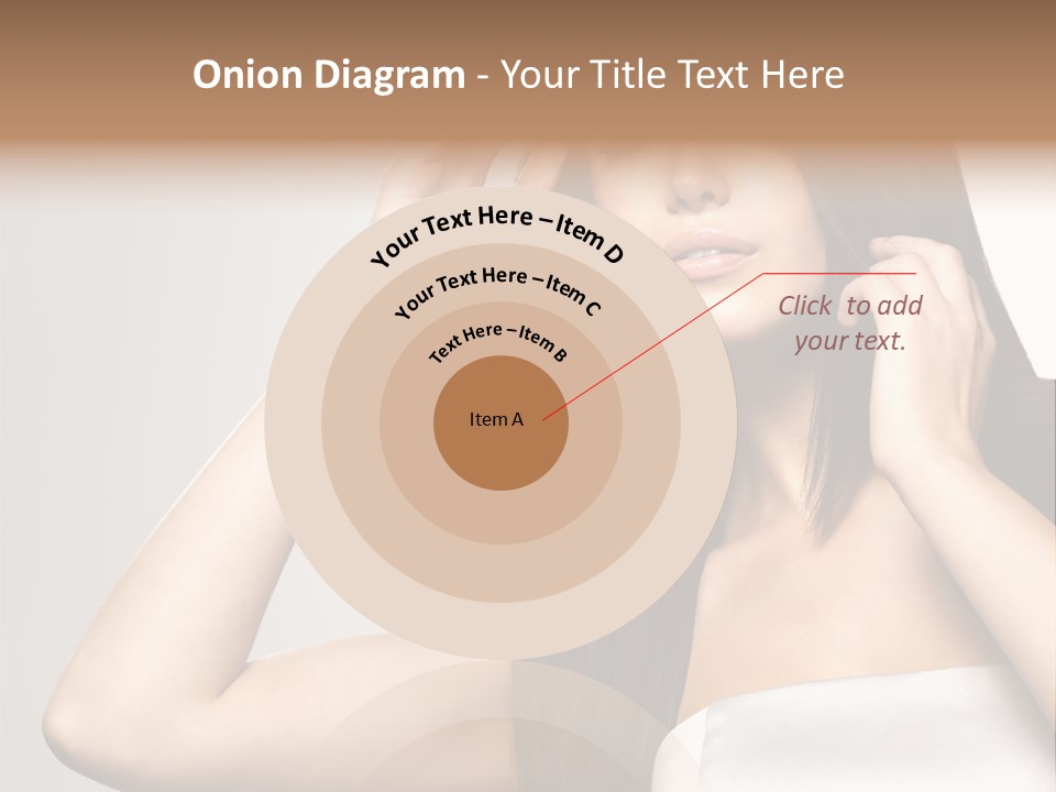 Glossy Gray Background Straight Hair PowerPoint Template