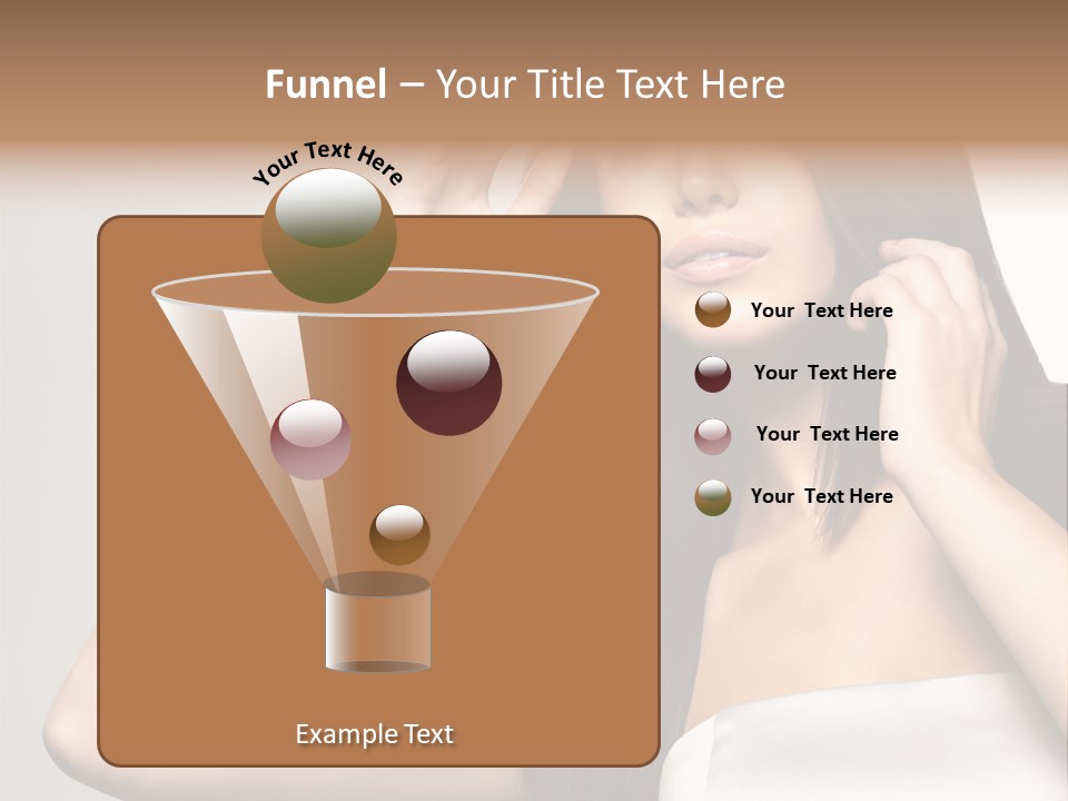 Glossy Gray Background Straight Hair PowerPoint Template