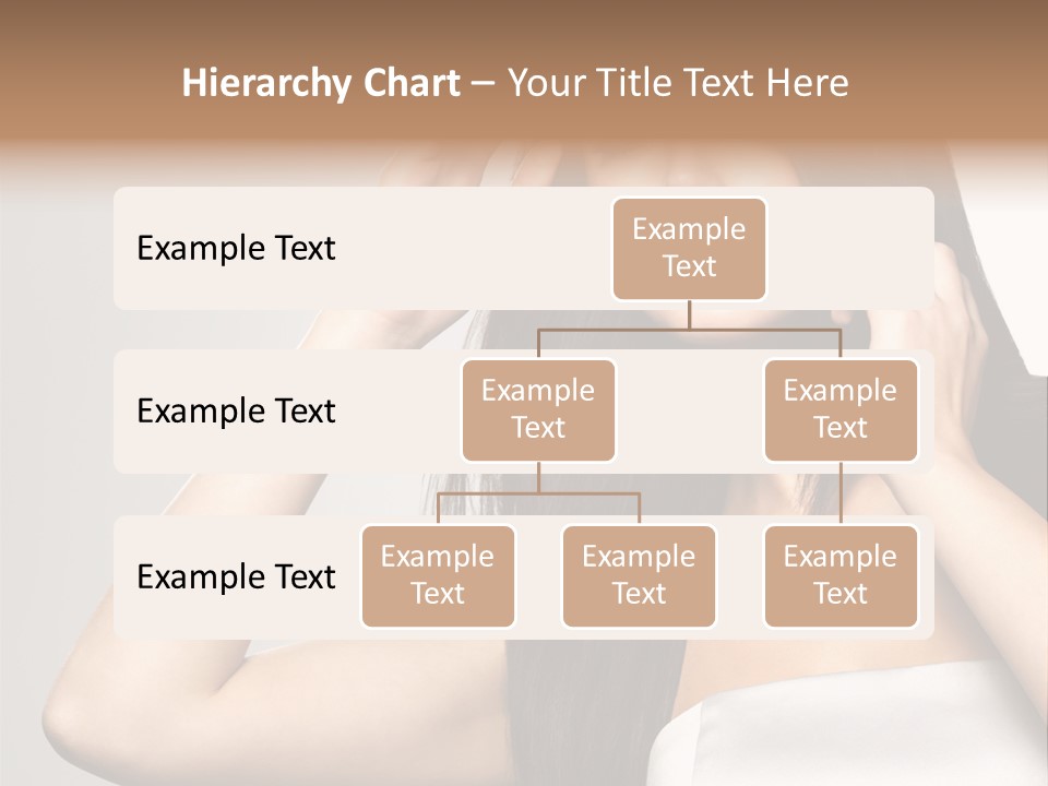 Glossy Gray Background Straight Hair PowerPoint Template