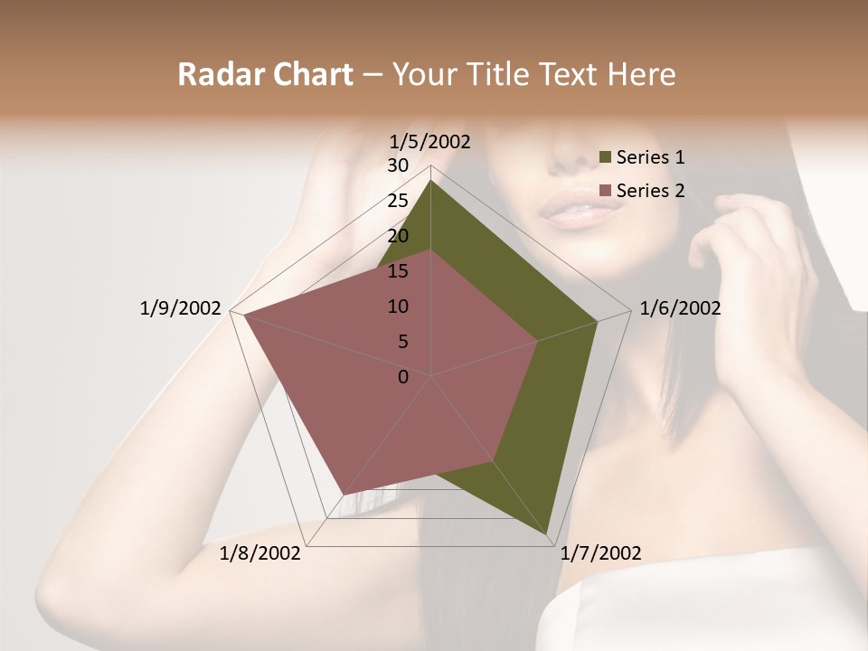 Glossy Gray Background Straight Hair PowerPoint Template