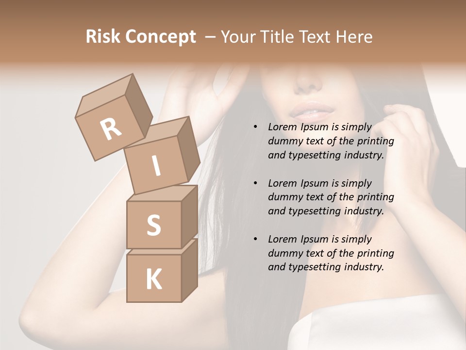 Glossy Gray Background Straight Hair PowerPoint Template