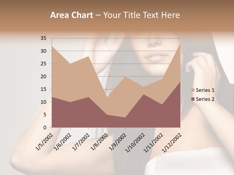 Glossy Gray Background Straight Hair PowerPoint Template