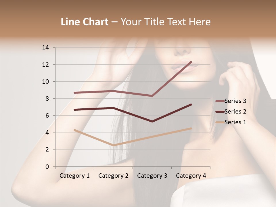 Glossy Gray Background Straight Hair PowerPoint Template