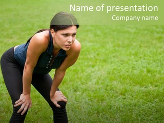 Young Activity Woman PowerPoint Template