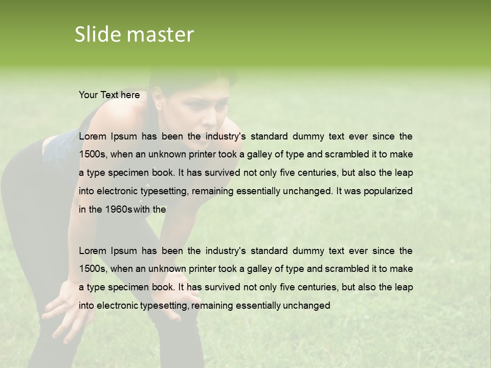 Young Activity Woman PowerPoint Template