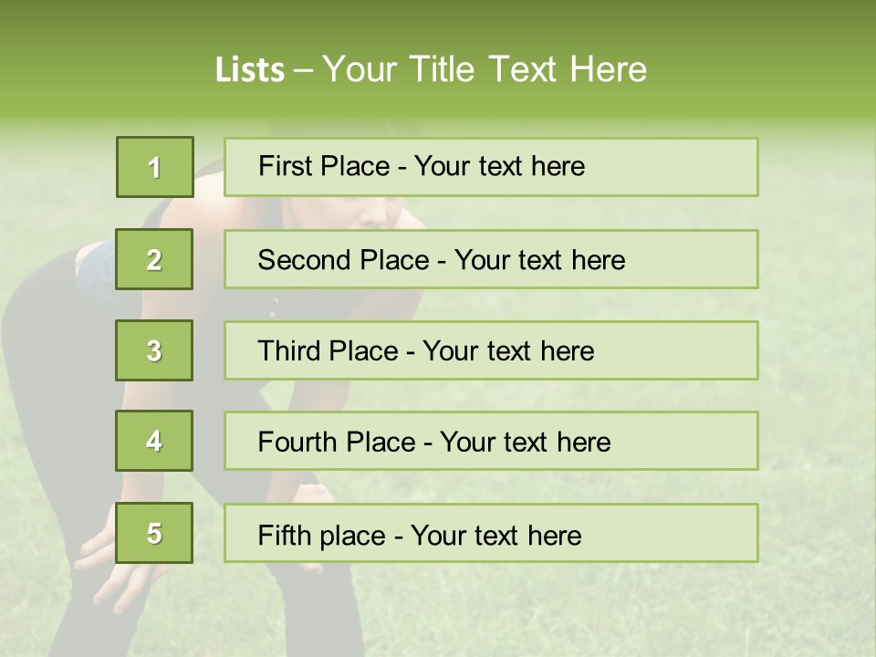 Young Activity Woman PowerPoint Template