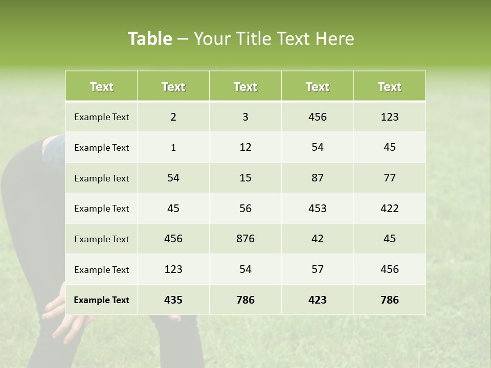 Young Activity Woman PowerPoint Template