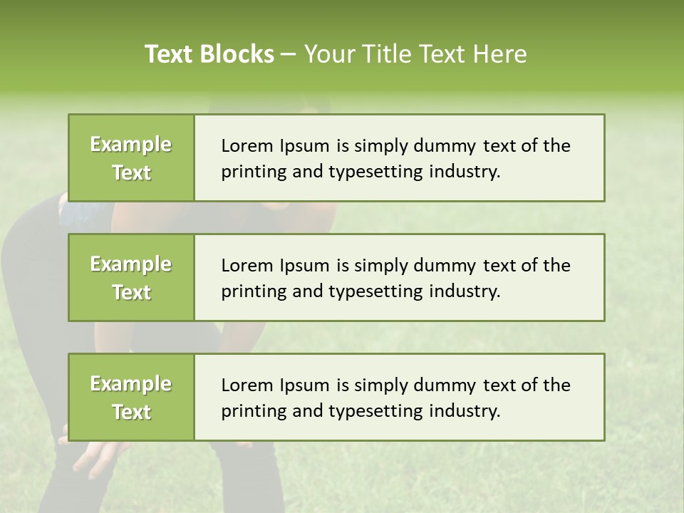 Young Activity Woman PowerPoint Template