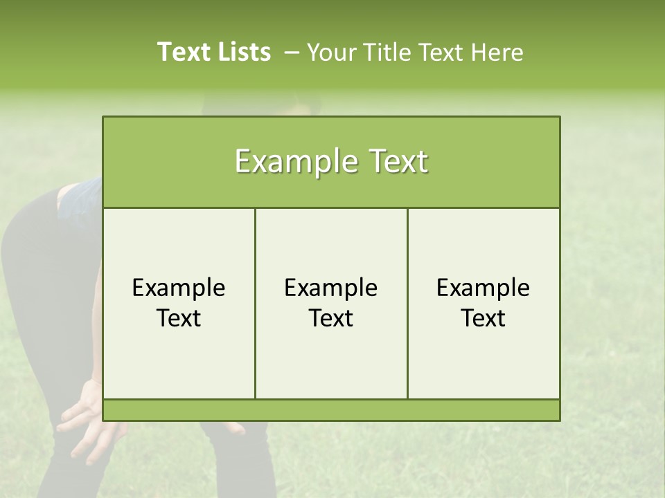 Young Activity Woman PowerPoint Template