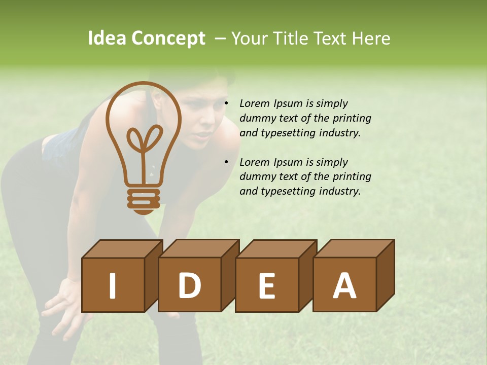 Young Activity Woman PowerPoint Template