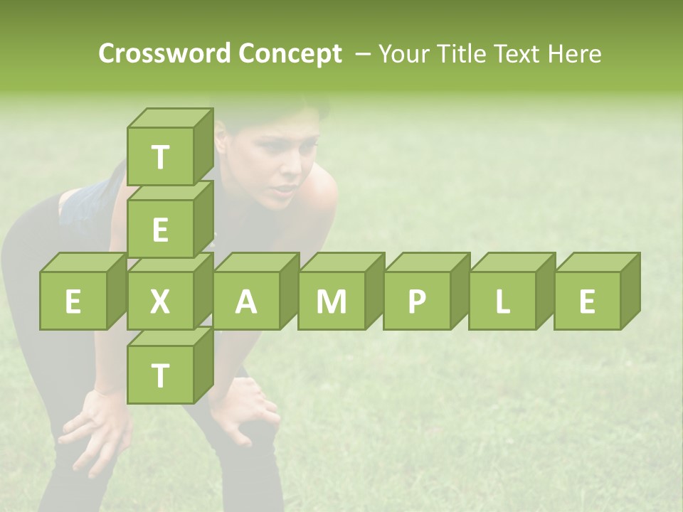 Young Activity Woman PowerPoint Template