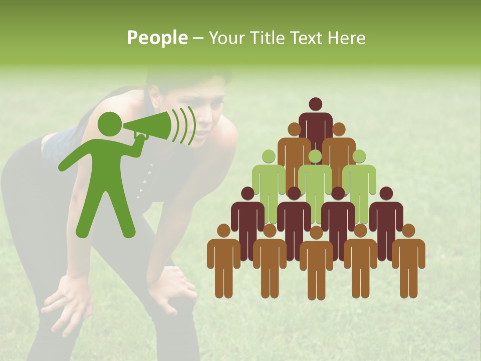 Young Activity Woman PowerPoint Template