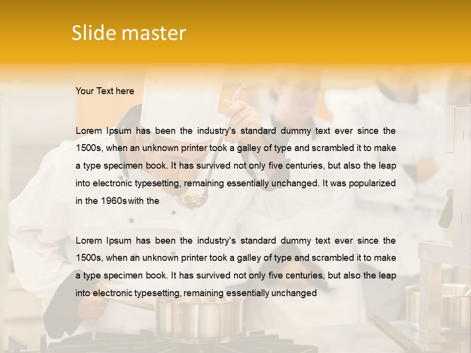 Man Restaurant Female PowerPoint Template