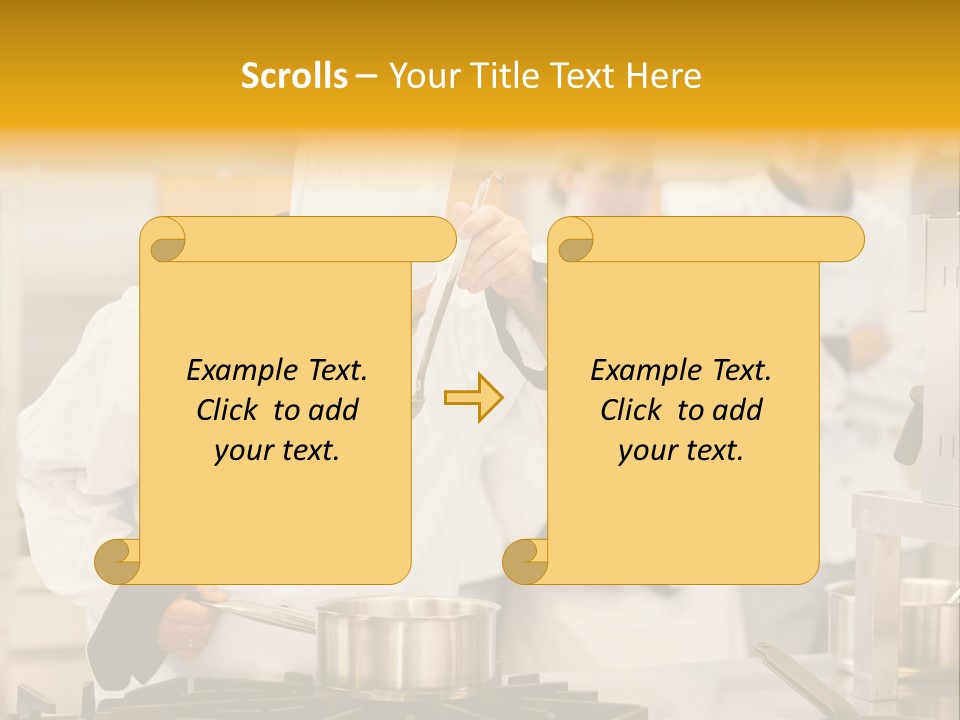 Man Restaurant Female PowerPoint Template