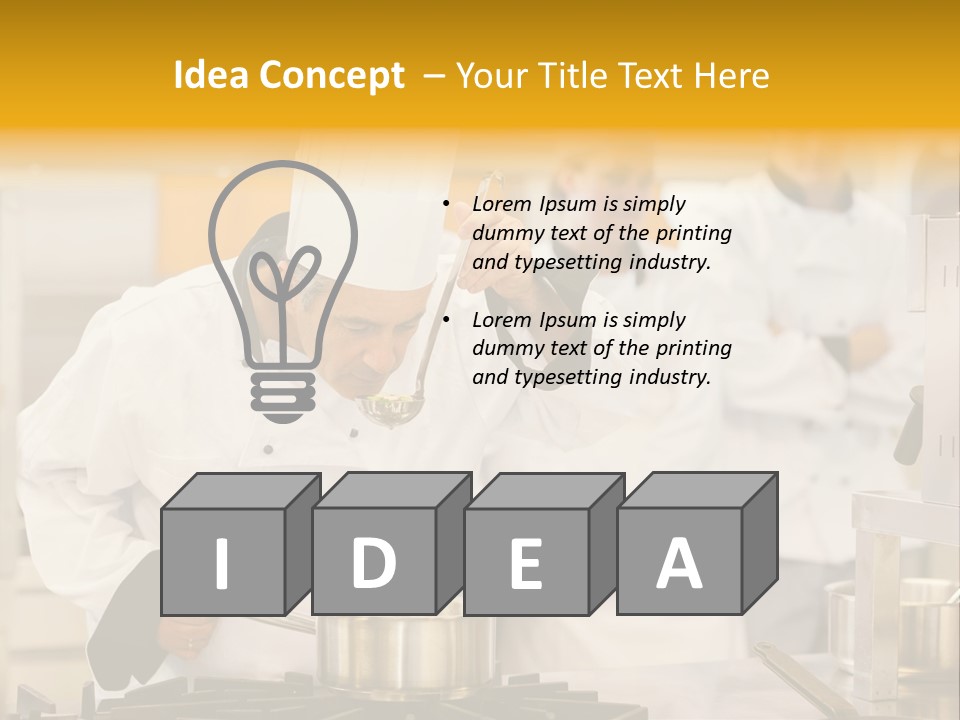 Man Restaurant Female PowerPoint Template