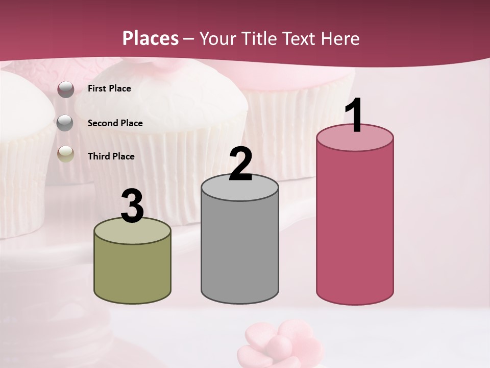 Pink Cup Cake Gourmet PowerPoint Template