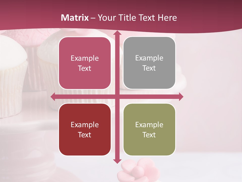 Pink Cup Cake Gourmet PowerPoint Template