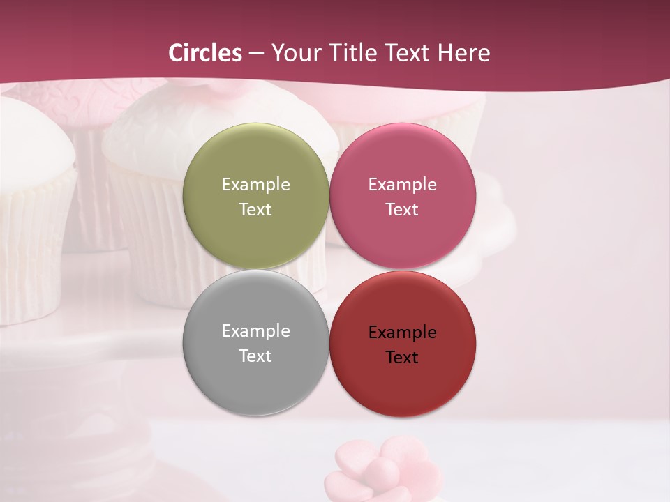 Pink Cup Cake Gourmet PowerPoint Template