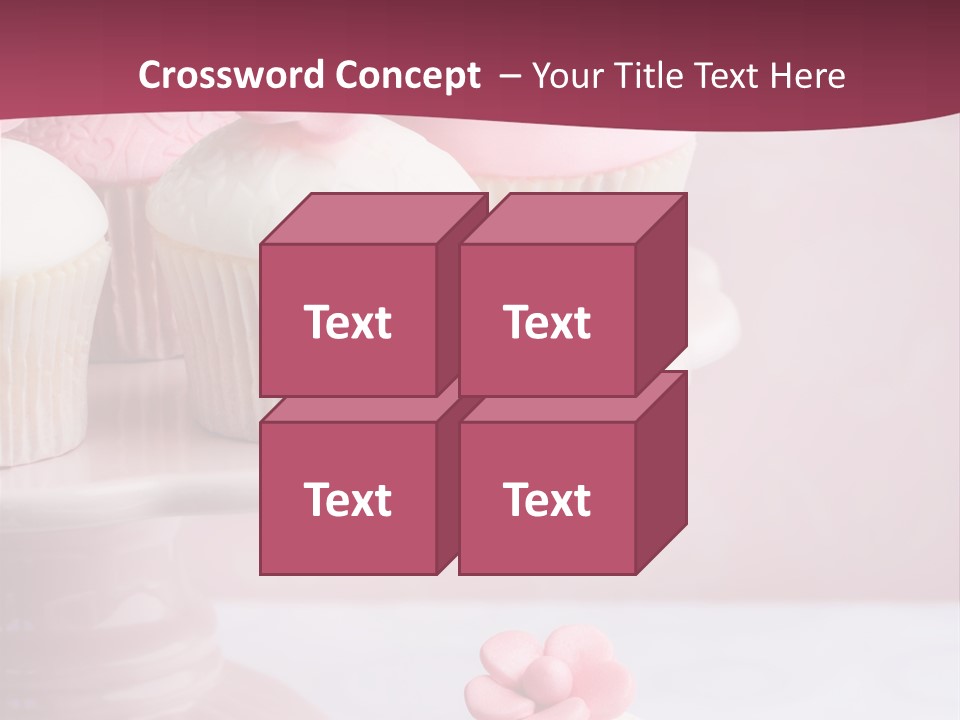 Pink Cup Cake Gourmet PowerPoint Template