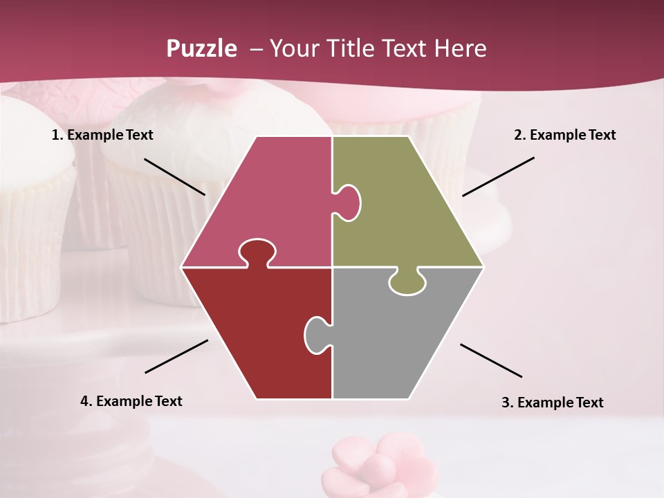 Pink Cup Cake Gourmet PowerPoint Template